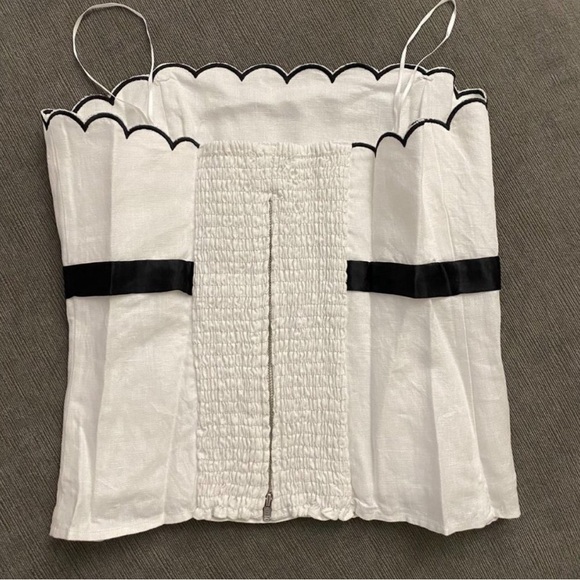 Reformation White Evelyn Linen Top - Picture 6 of 7